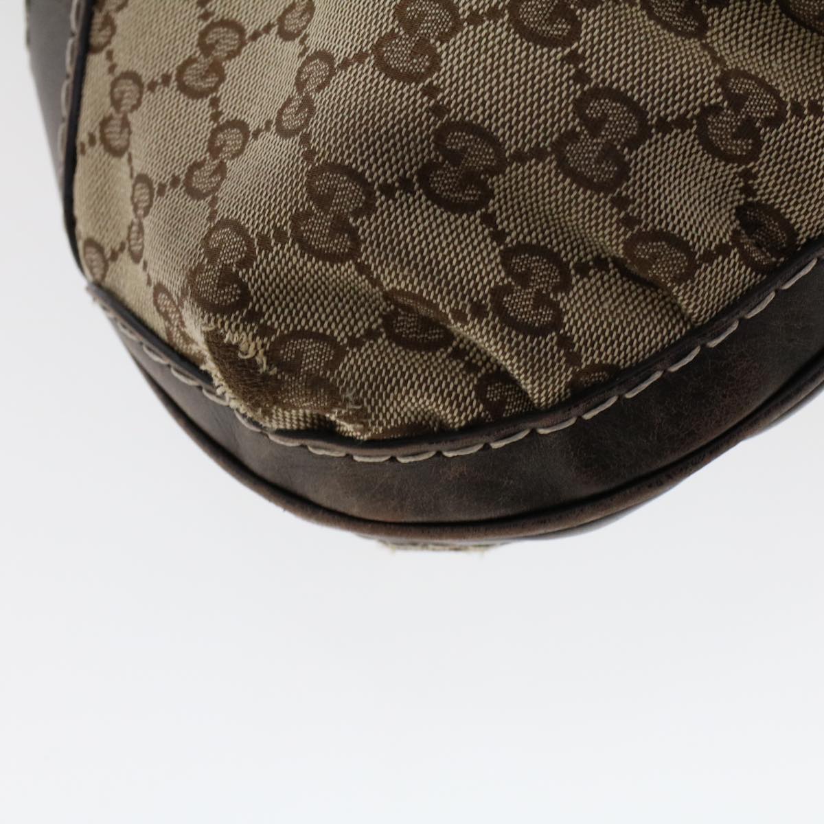 GUCCI GG Canvas Shoulder Bag Leather 2Set Beige Black tb736