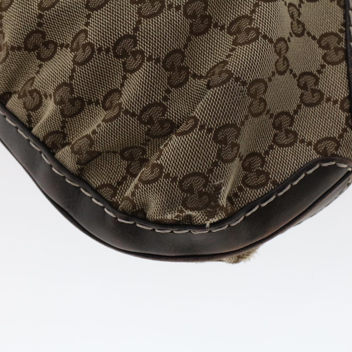 GUCCI GG Canvas Shoulder Bag Leather 2Set Beige Black tb736