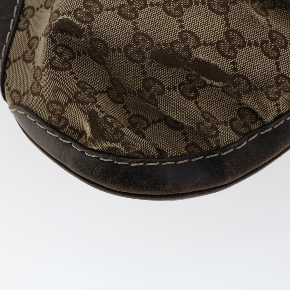 GUCCI GG Canvas Shoulder Bag Leather 2Set Beige Black tb736
