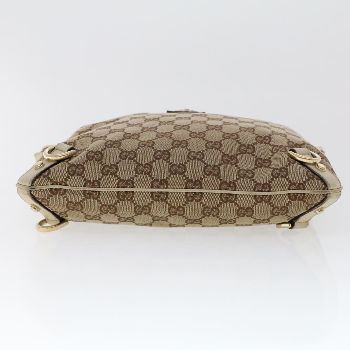 GUCCI GG Canvas Shoulder Bag Leather 2Set Beige Black tb736