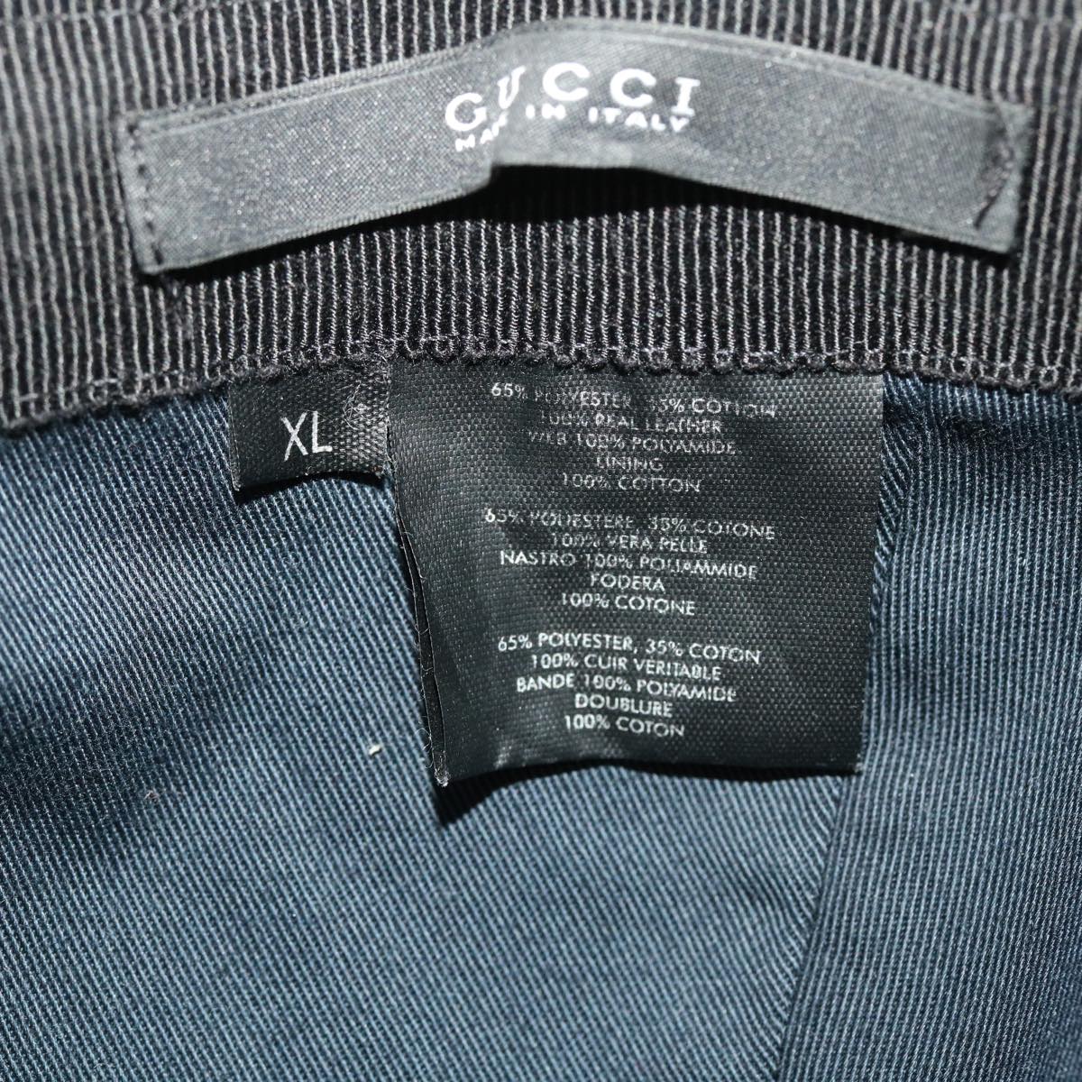 GUCCI GG Canvas Web Sherry Line Cap XL Black Red Green 200035 tb739