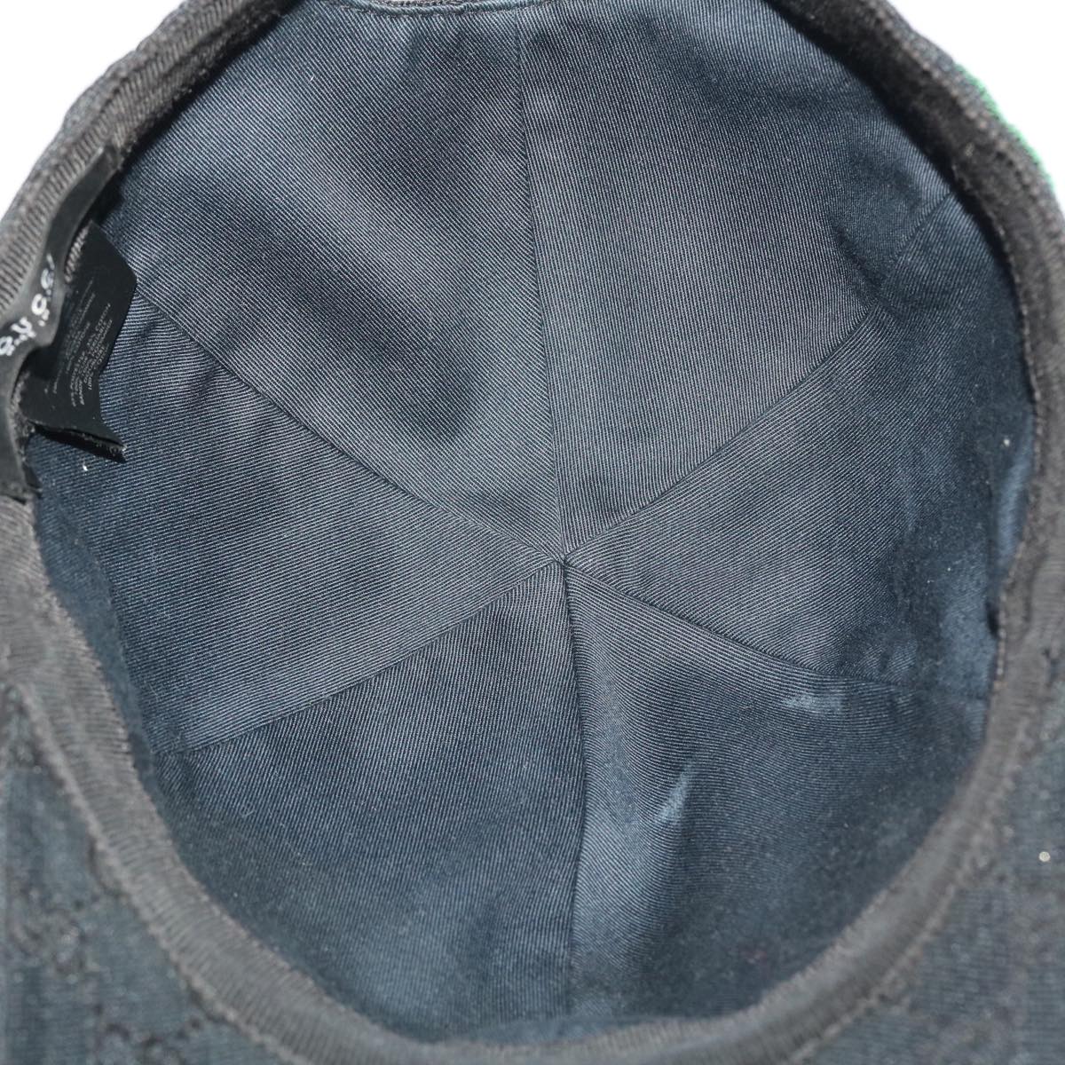 GUCCI GG Canvas Web Sherry Line Cap XL Black Red Green 200035 tb739
