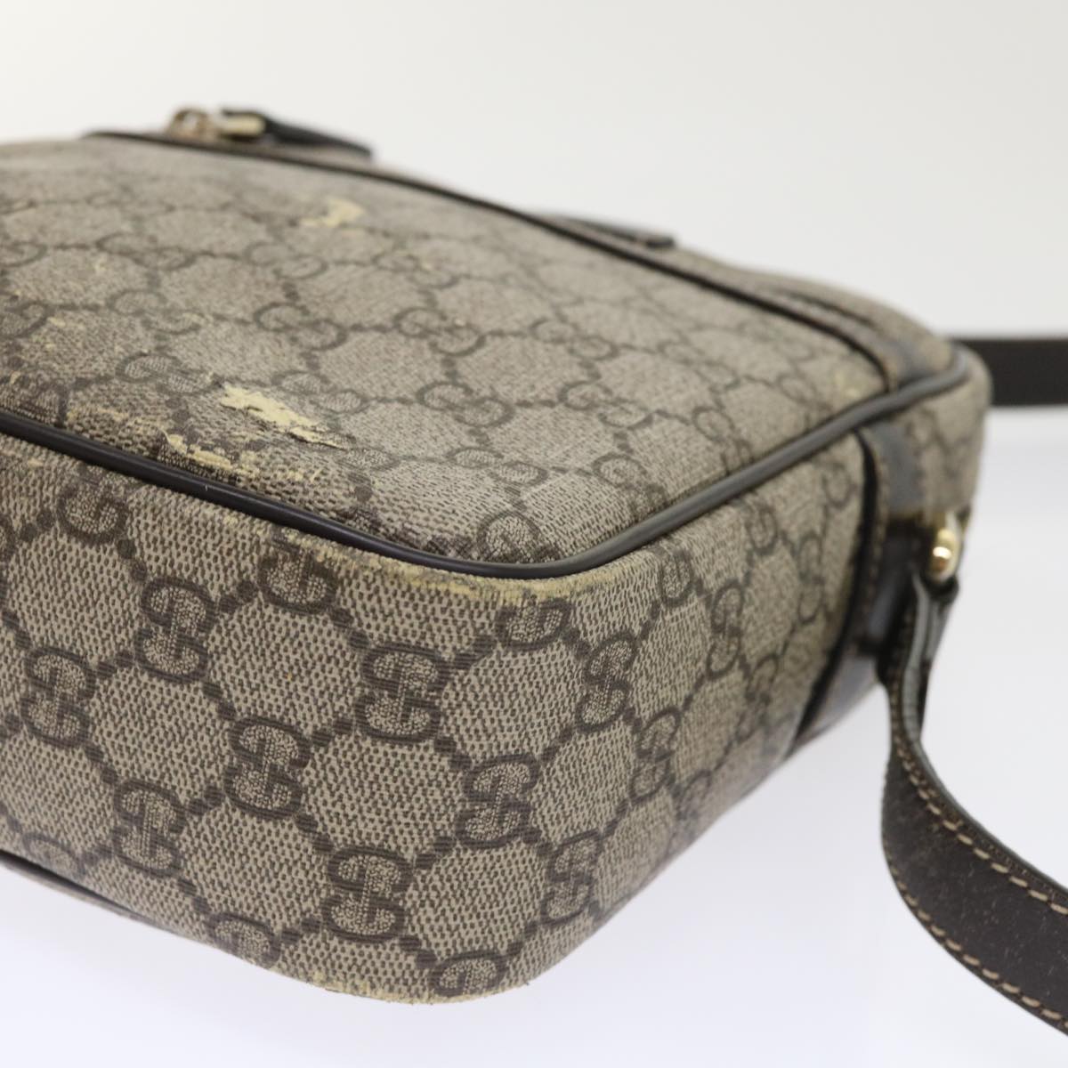 GUCCI GG Canvas Shoulder Bag PVC Leather Beige 233268 tb745