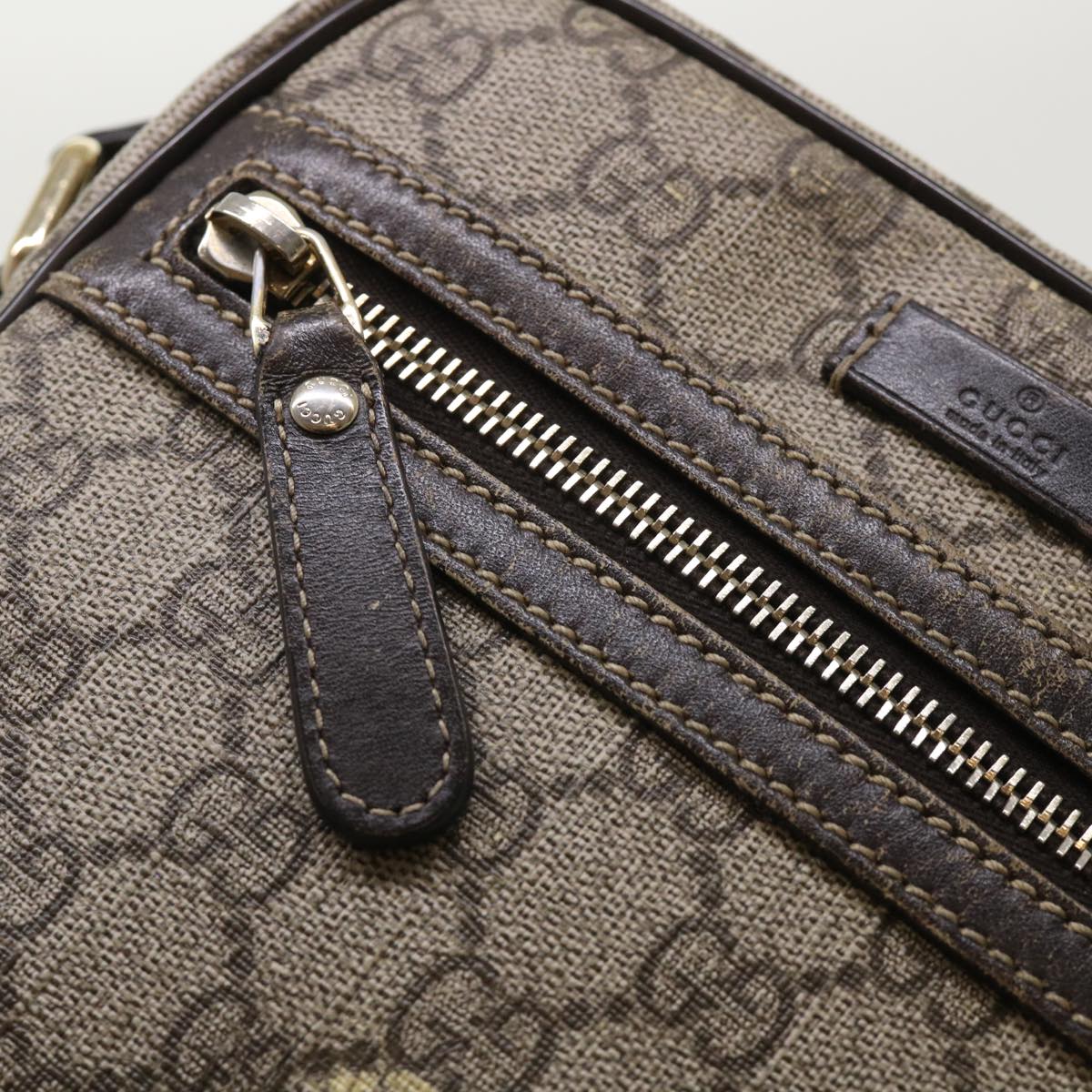 GUCCI GG Canvas Shoulder Bag PVC Leather Beige 233268 tb745