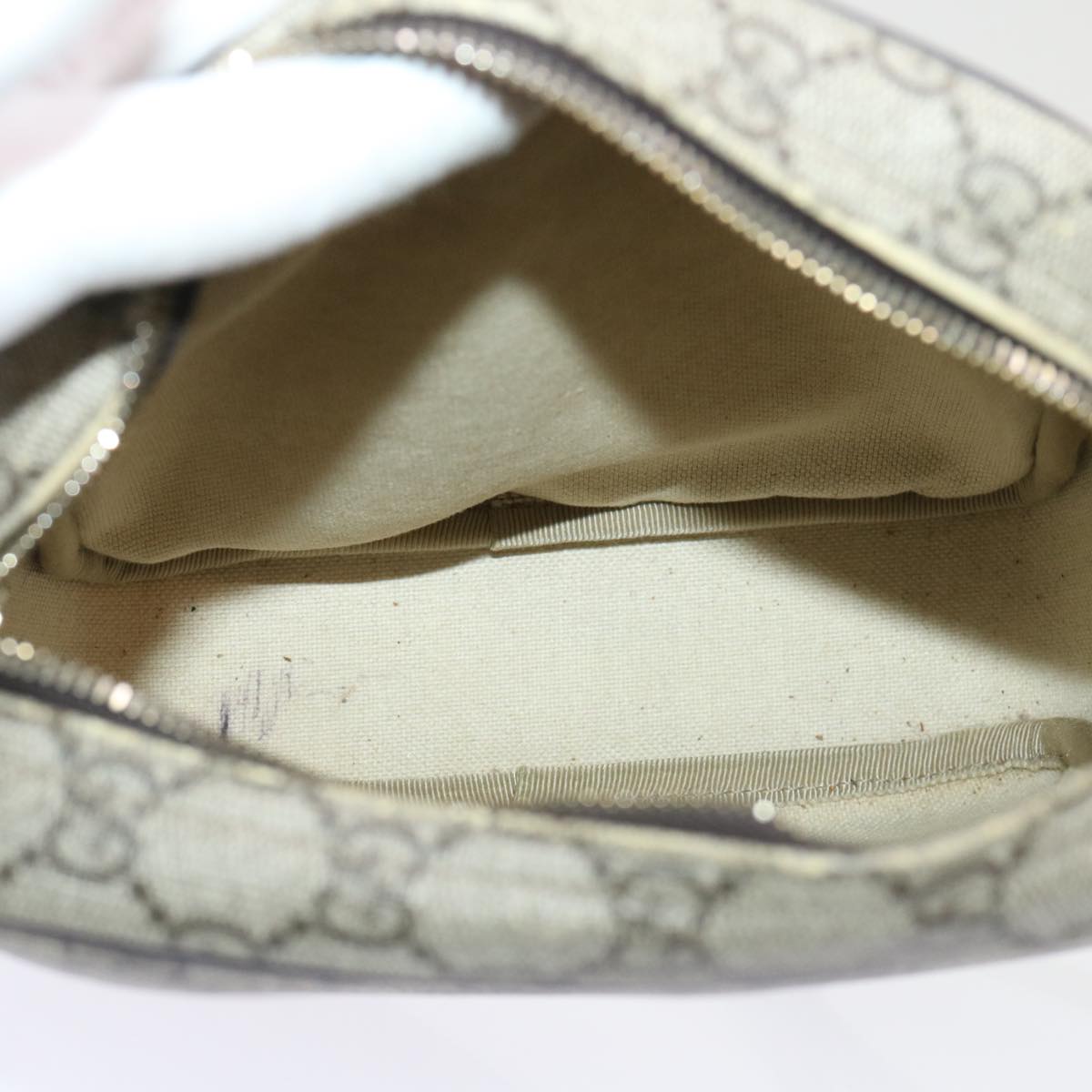 GUCCI GG Canvas Shoulder Bag PVC Leather Beige 233268 tb745