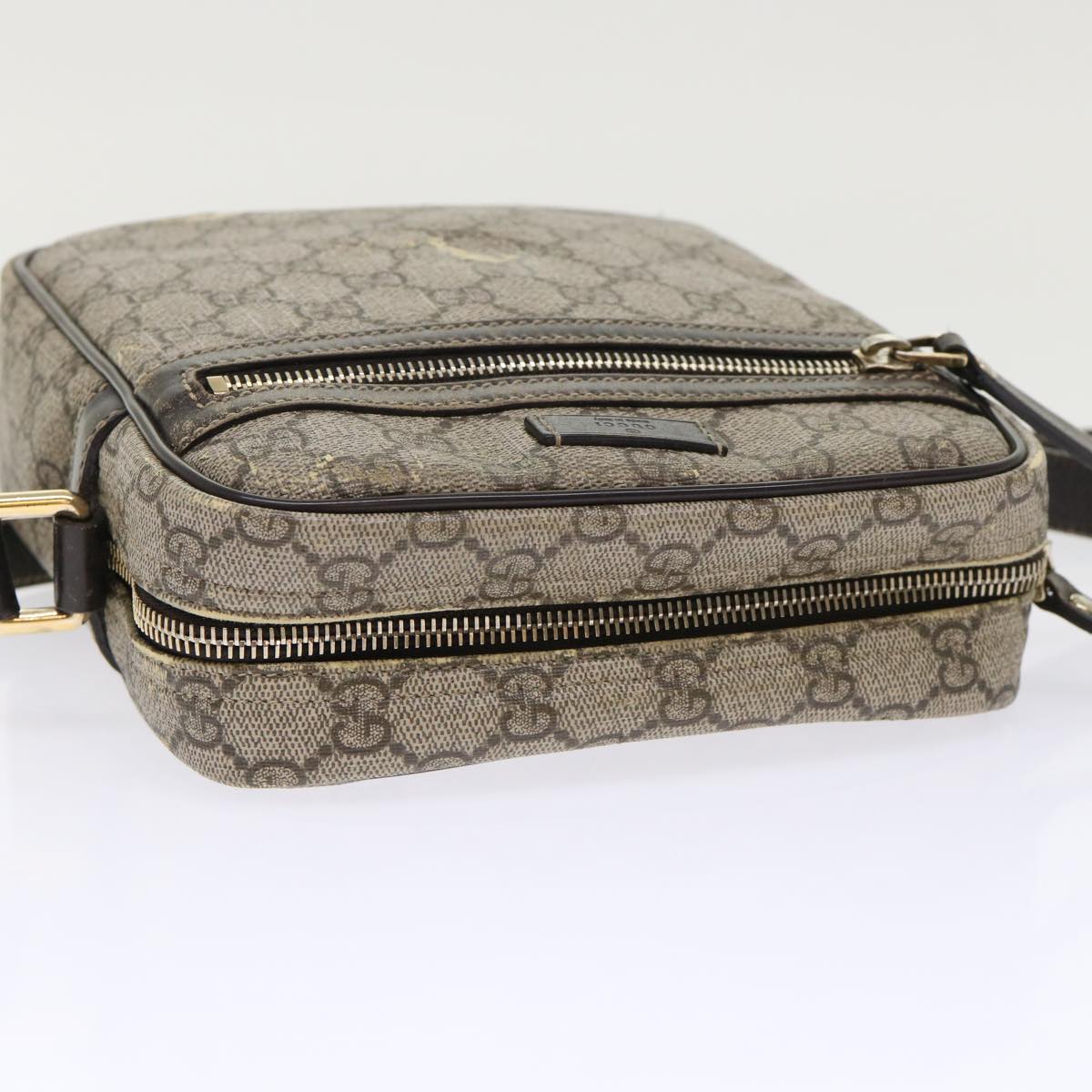 GUCCI GG Canvas Shoulder Bag PVC Leather Beige 233268 tb745