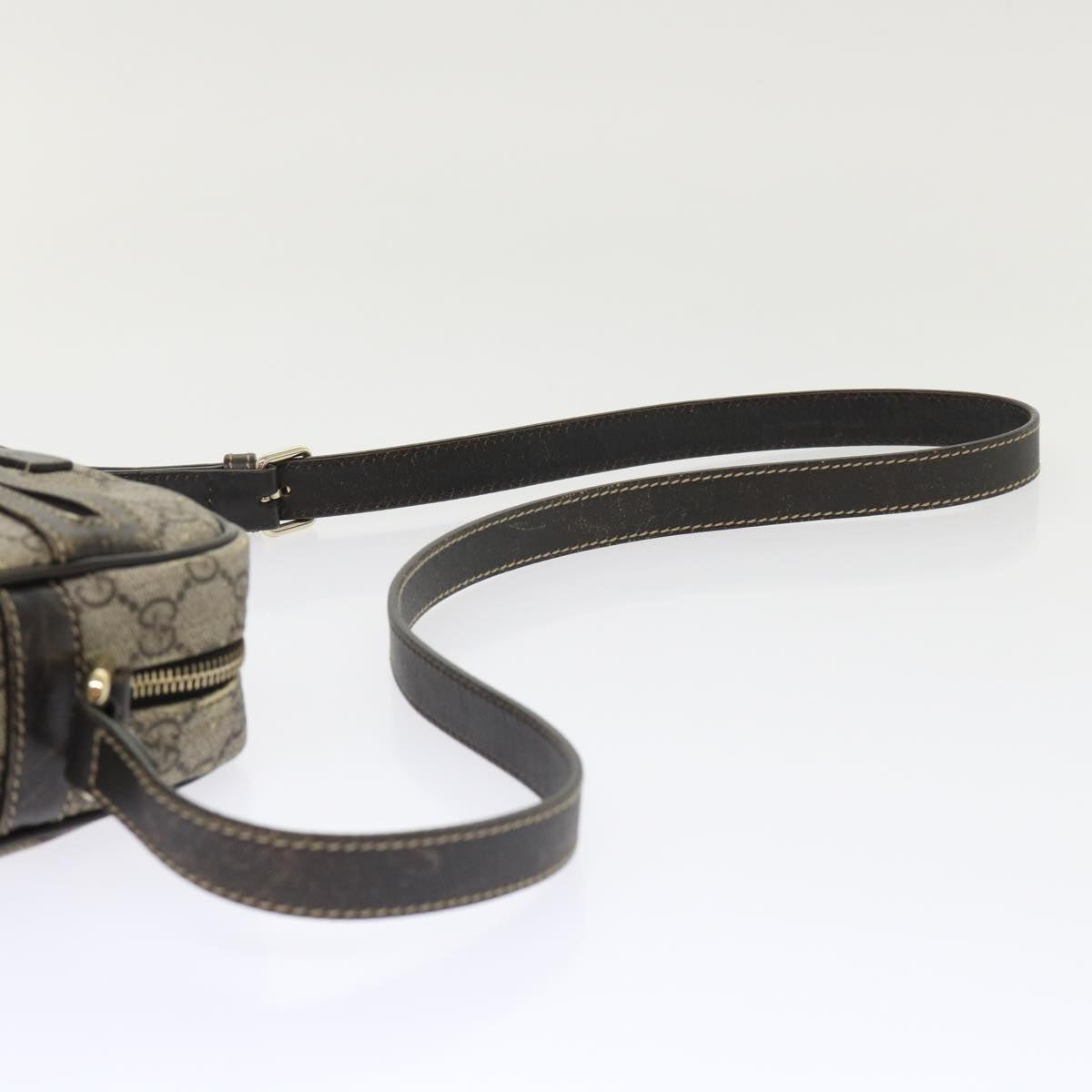 GUCCI GG Canvas Shoulder Bag PVC Leather Beige 233268 tb745