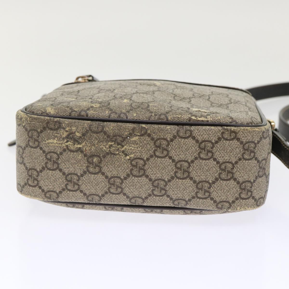 GUCCI GG Canvas Shoulder Bag PVC Leather Beige 233268 tb745