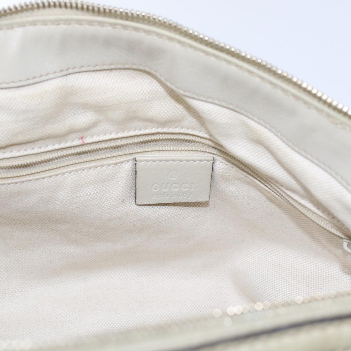 GUCCI GG Canvas Guccissima Sukey Hand Bag 2way White 247902 tb782