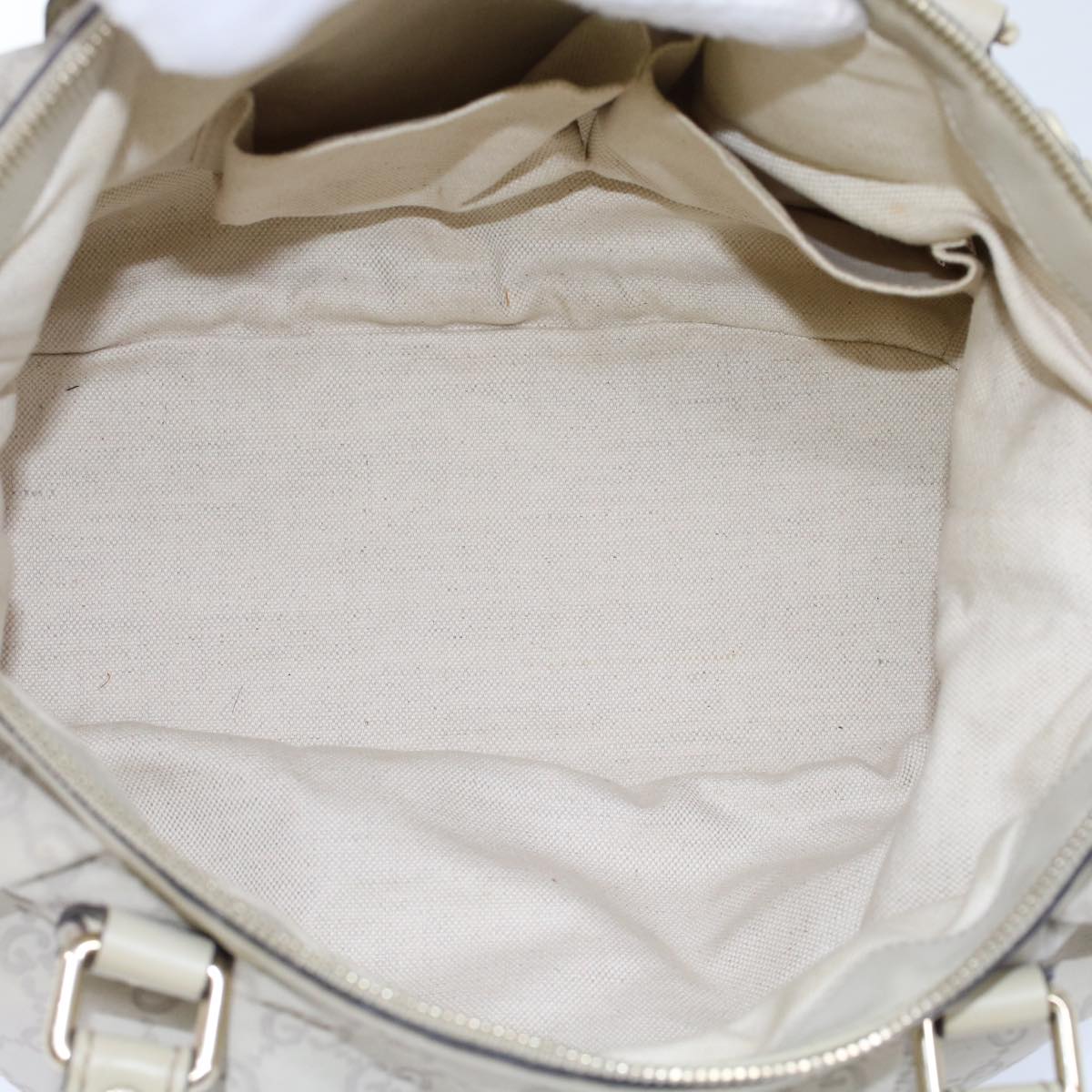GUCCI GG Canvas Guccissima Sukey Hand Bag 2way White 247902 tb782