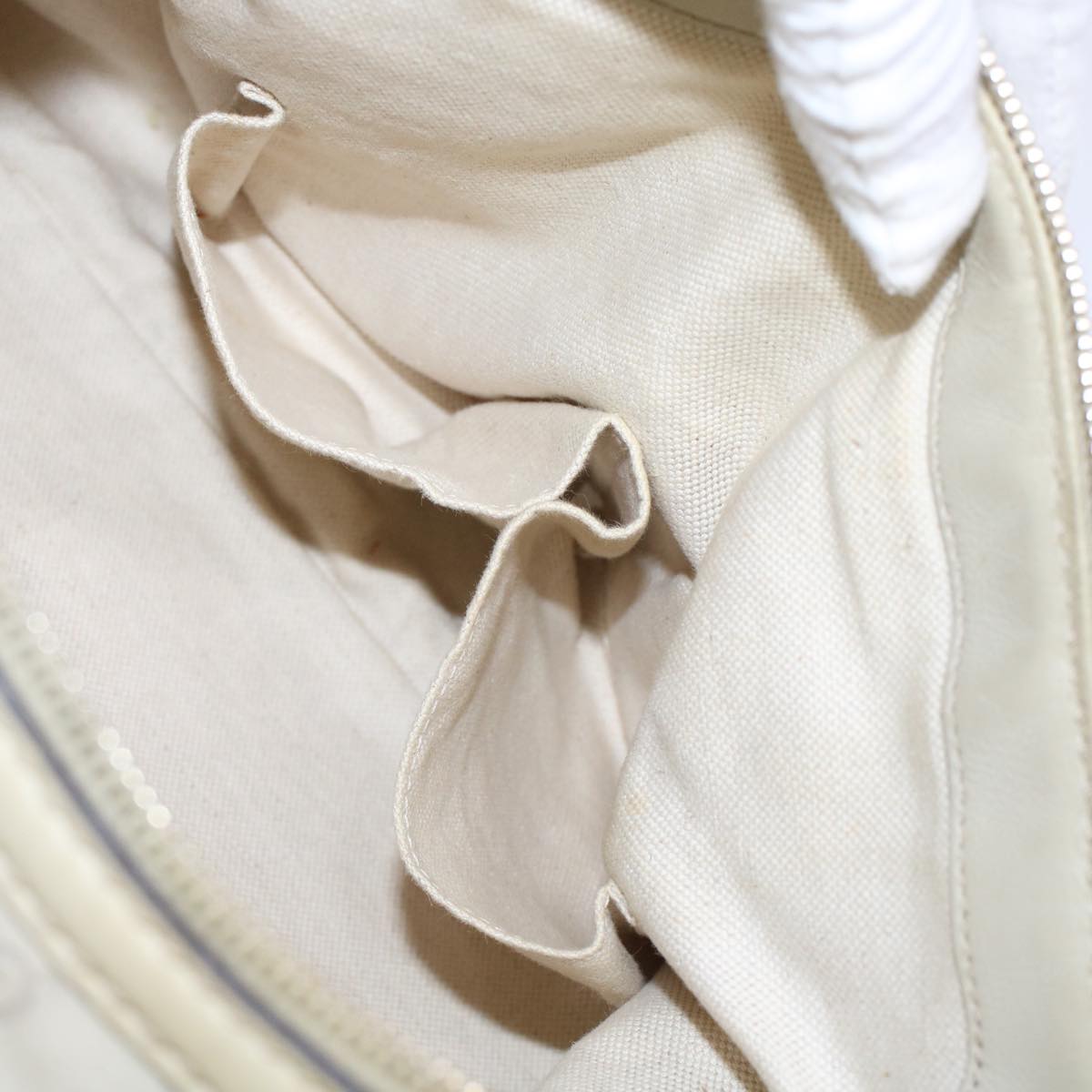 GUCCI GG Canvas Guccissima Sukey Hand Bag 2way White 247902 tb782