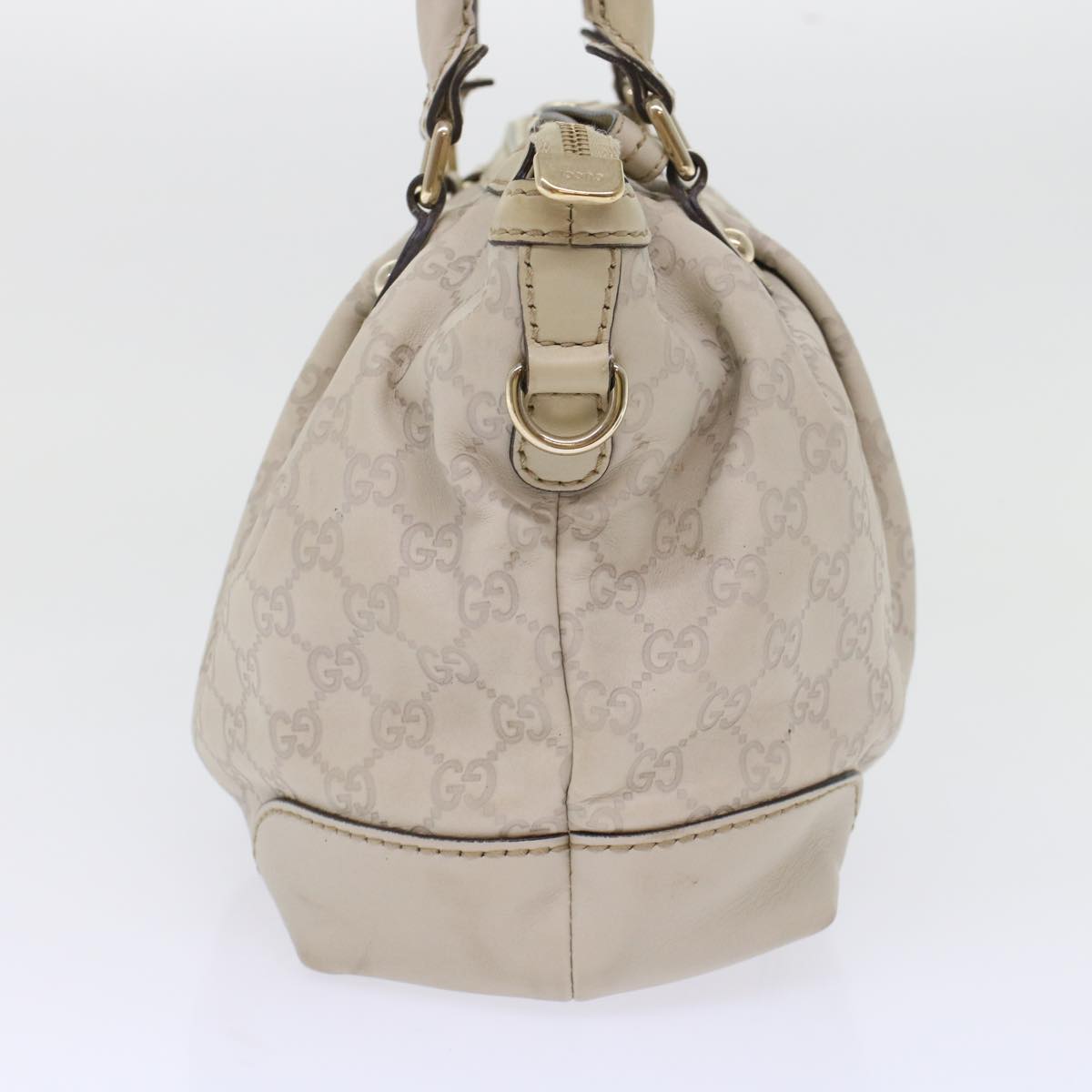 GUCCI GG Canvas Guccissima Sukey Hand Bag 2way White 247902 tb782
