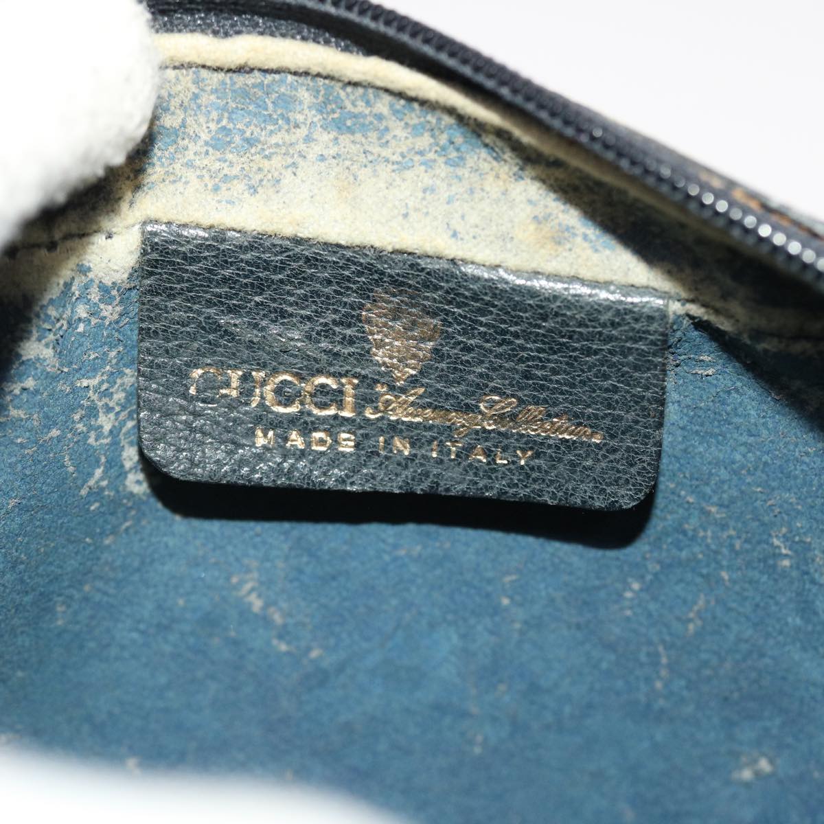 GUCCI GG Canvas Sherry Line Clutch Bag Gray Red Navy 14・014・3553 tb799