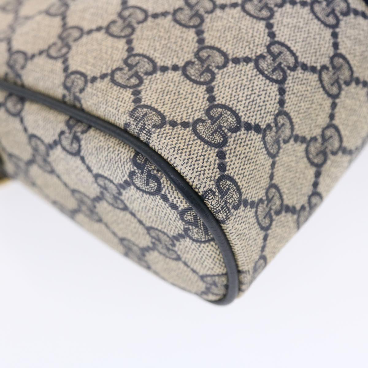 GUCCI GG Canvas Sherry Line Clutch Bag Gray Red Navy 14・014・3553 tb799