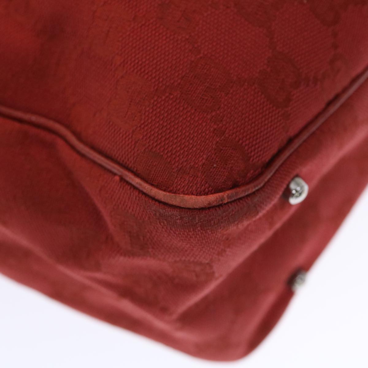 GUCCI GG Canvas Tote Bag Red 113017 tb802