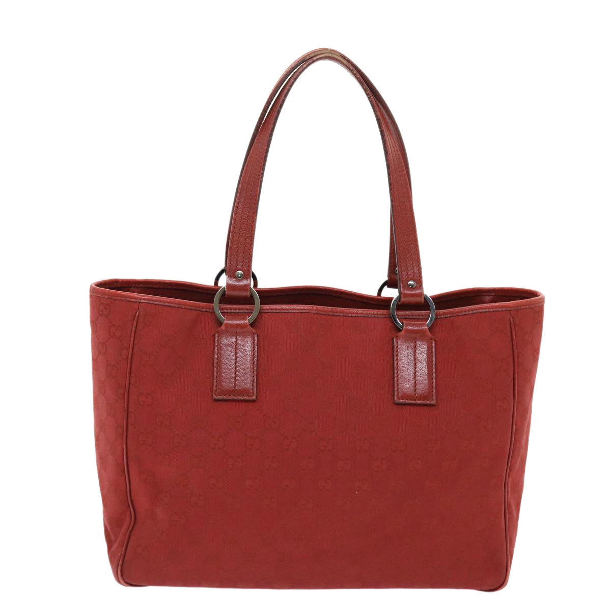 GUCCI GG Canvas Tote Bag Red 113017 tb802