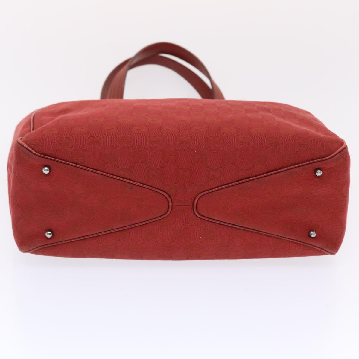 GUCCI GG Canvas Tote Bag Red 113017 tb802