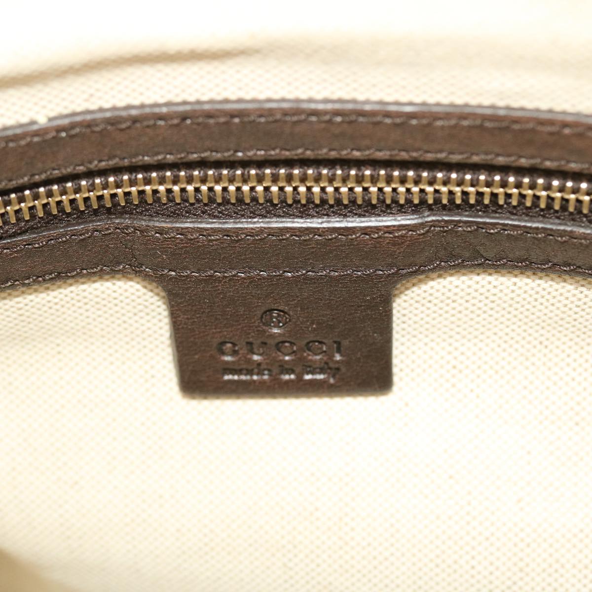 GUCCI Diamante Hand Bag Canvas Leather 2way Brown Beige 247286 tb817