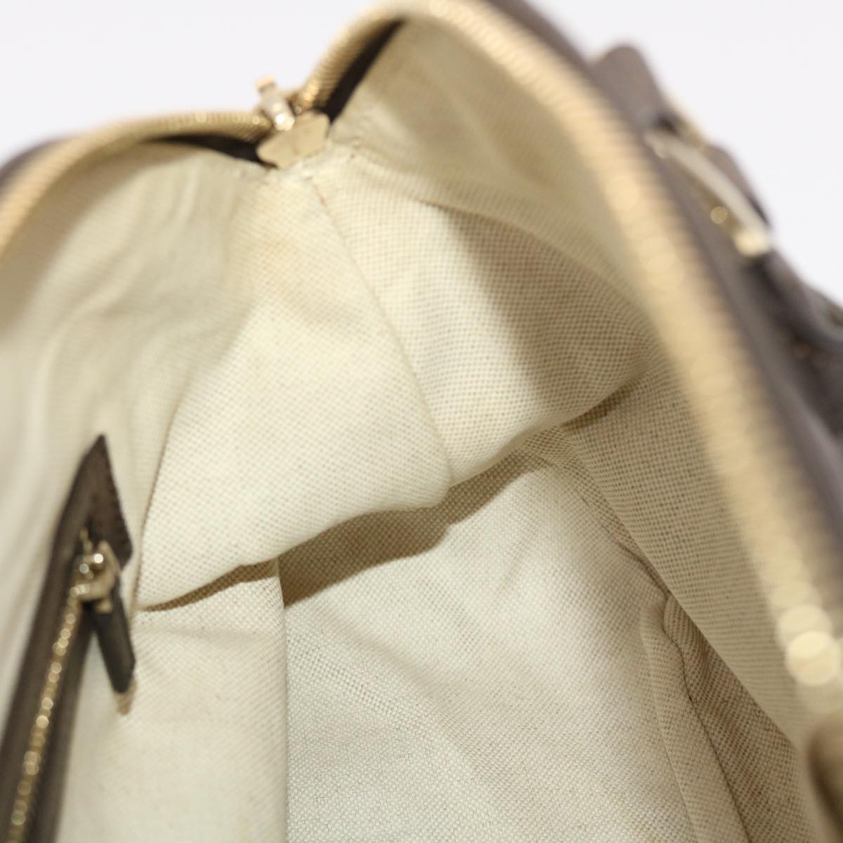 GUCCI Diamante Hand Bag Canvas Leather 2way Brown Beige 247286 tb817