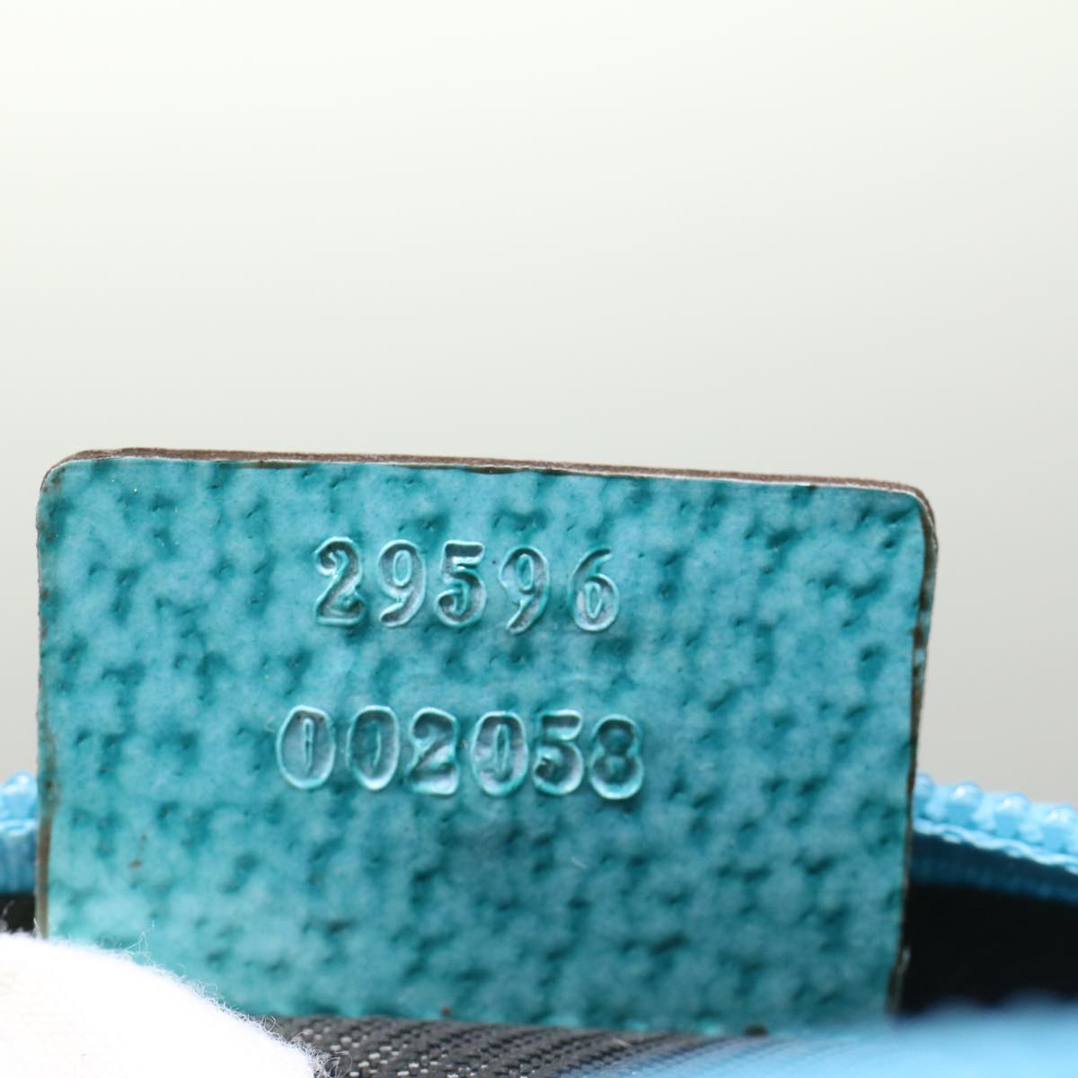 GUCCI GG Canvas Pouch Beige Light Blue 29596 tb831