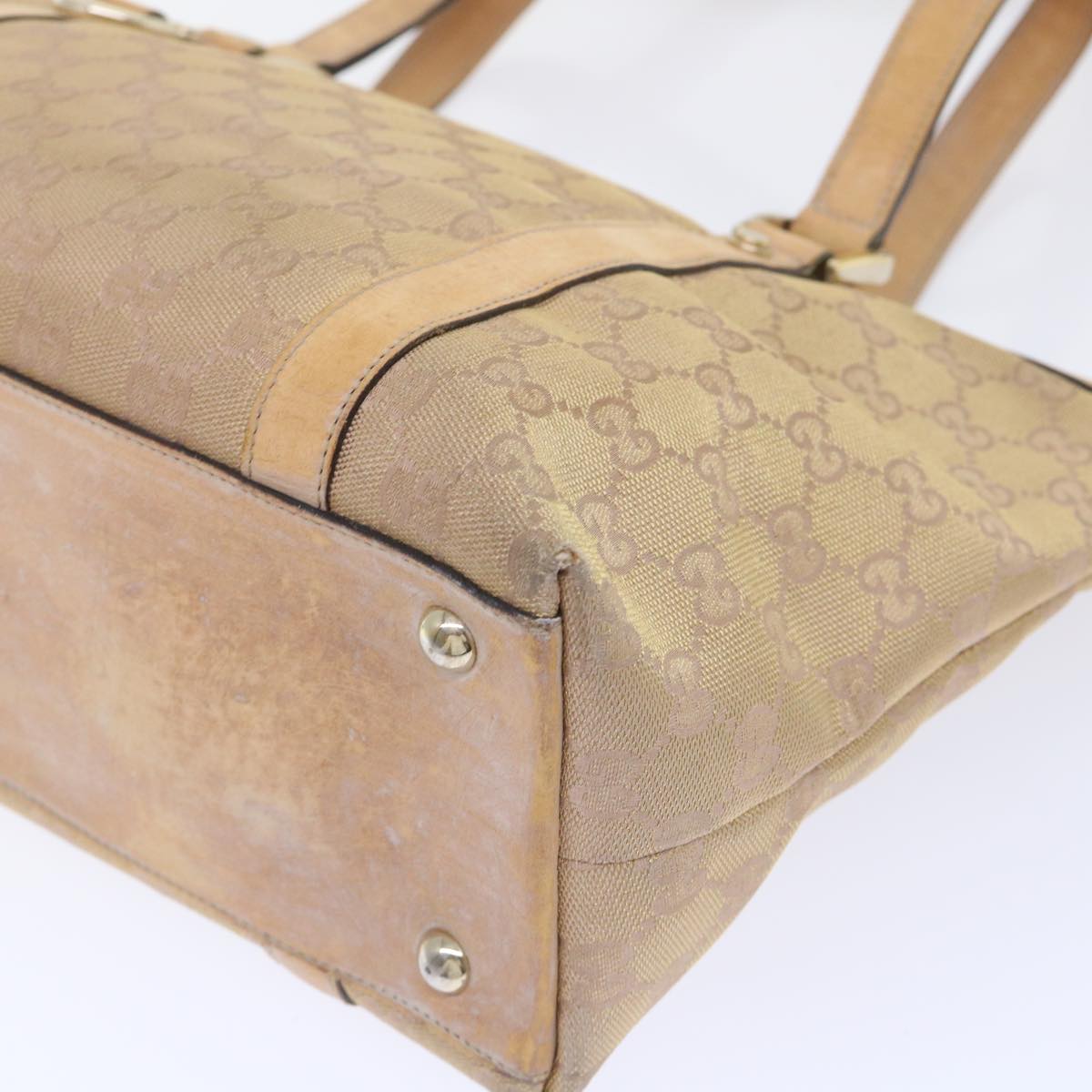 GUCCI GG Canvas Tote Bag Gold 141470 tb863
