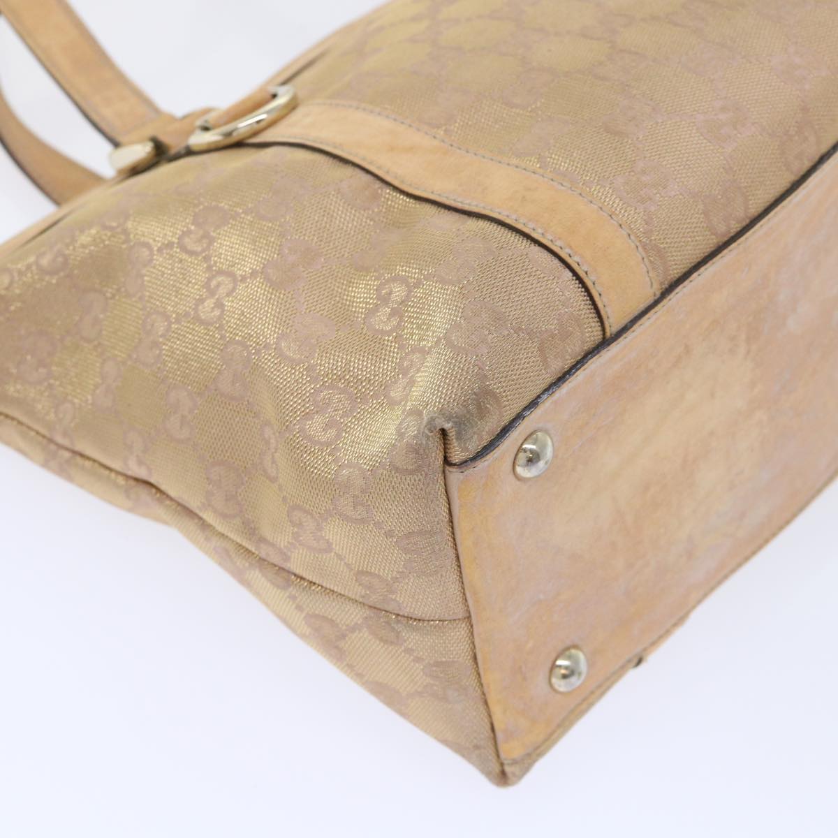 GUCCI GG Canvas Tote Bag Gold 141470 tb863