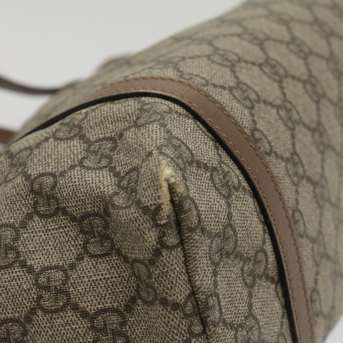 GUCCI GG Canvas Tote Bag PVC Leather Beige 336776 tb900