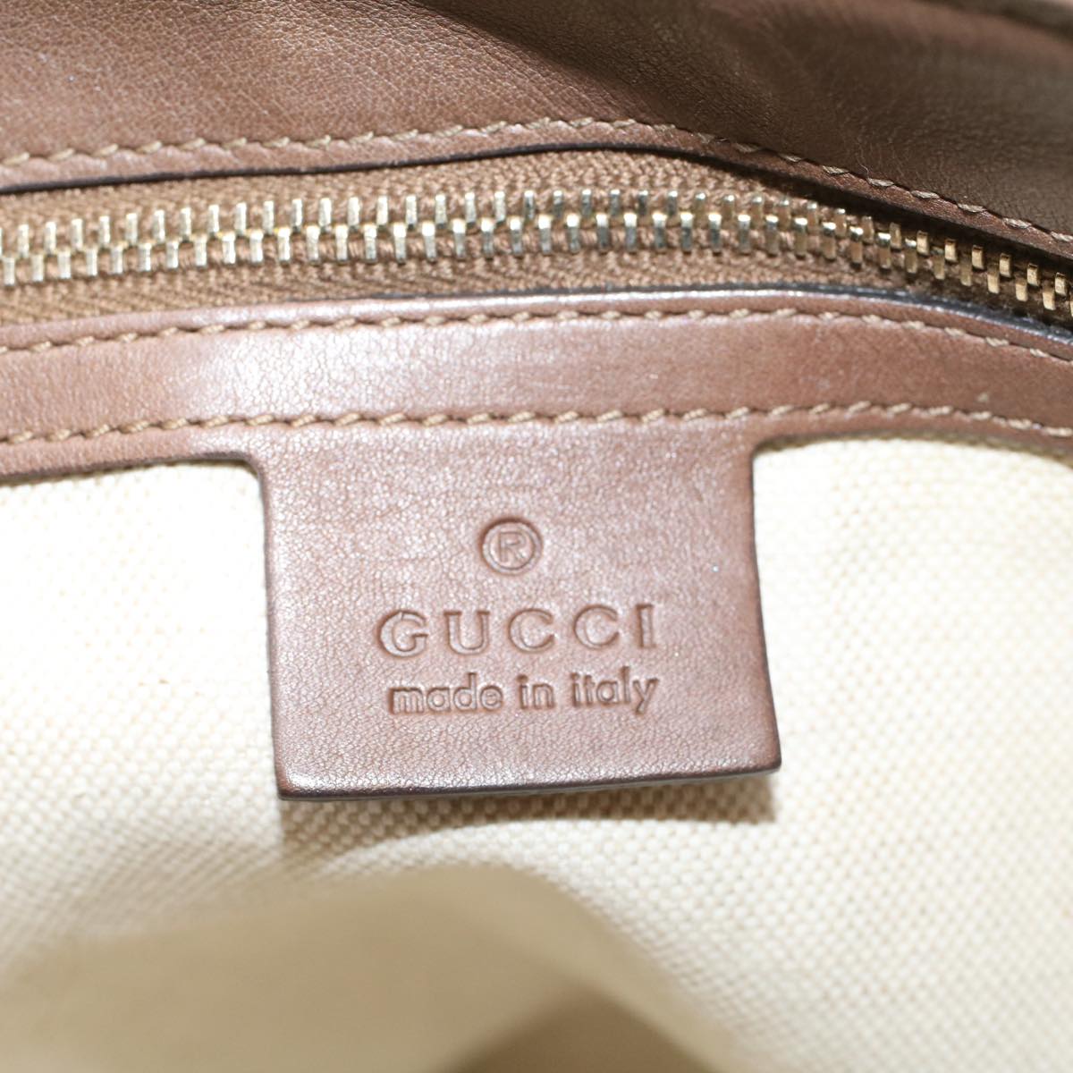 GUCCI GG Canvas Tote Bag PVC Leather Beige 336776 tb900