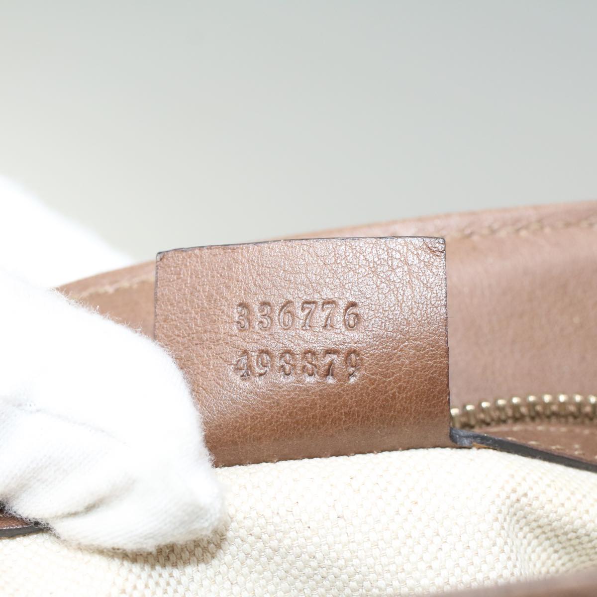 GUCCI GG Canvas Tote Bag PVC Leather Beige 336776 tb900
