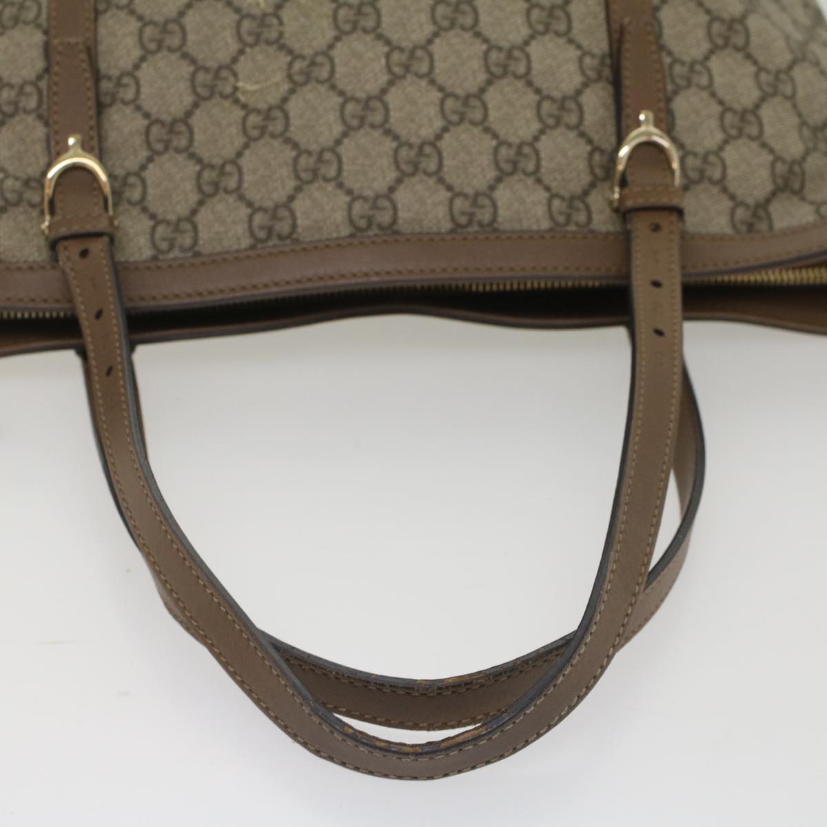 GUCCI GG Canvas Tote Bag PVC Leather Beige 336776 tb900