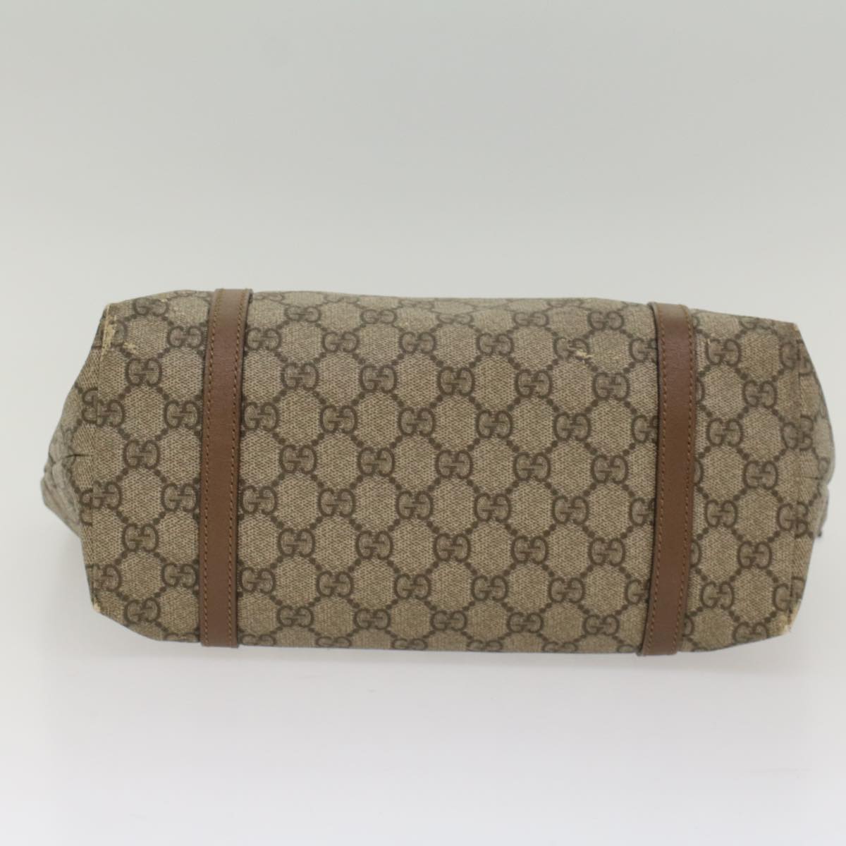 GUCCI GG Canvas Tote Bag PVC Leather Beige 336776 tb900