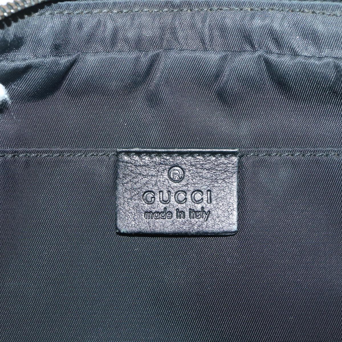 GUCCI Guccissima Waist bag Nylon Leather Black 162417 tb905