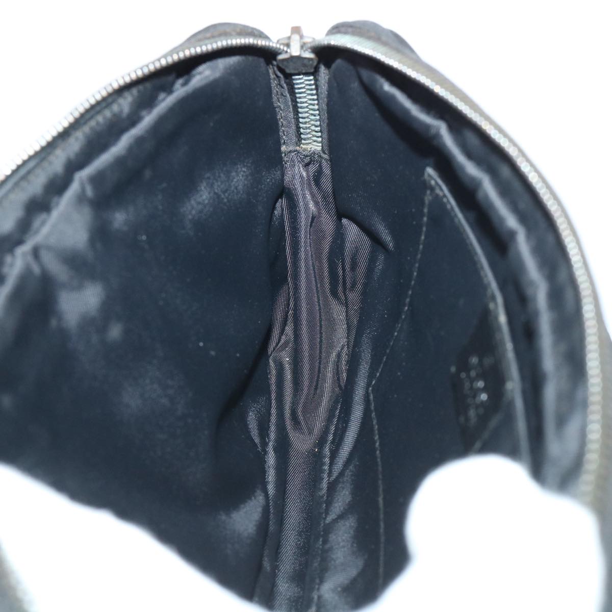GUCCI Guccissima Waist bag Nylon Leather Black 162417 tb905