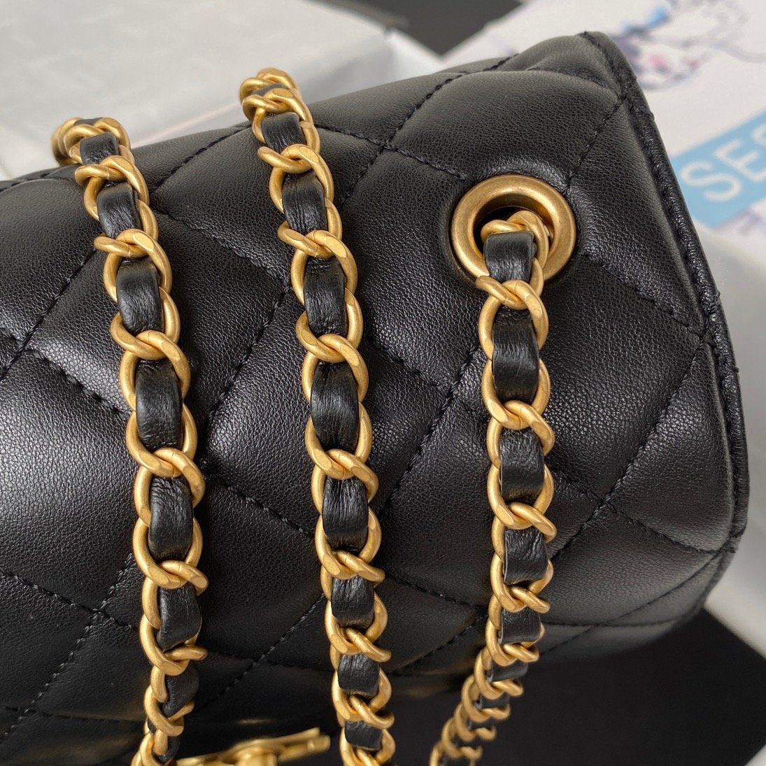 CHLSmall Floor Pack Black For Women, Women’s Bags 7.6in/19.5cm