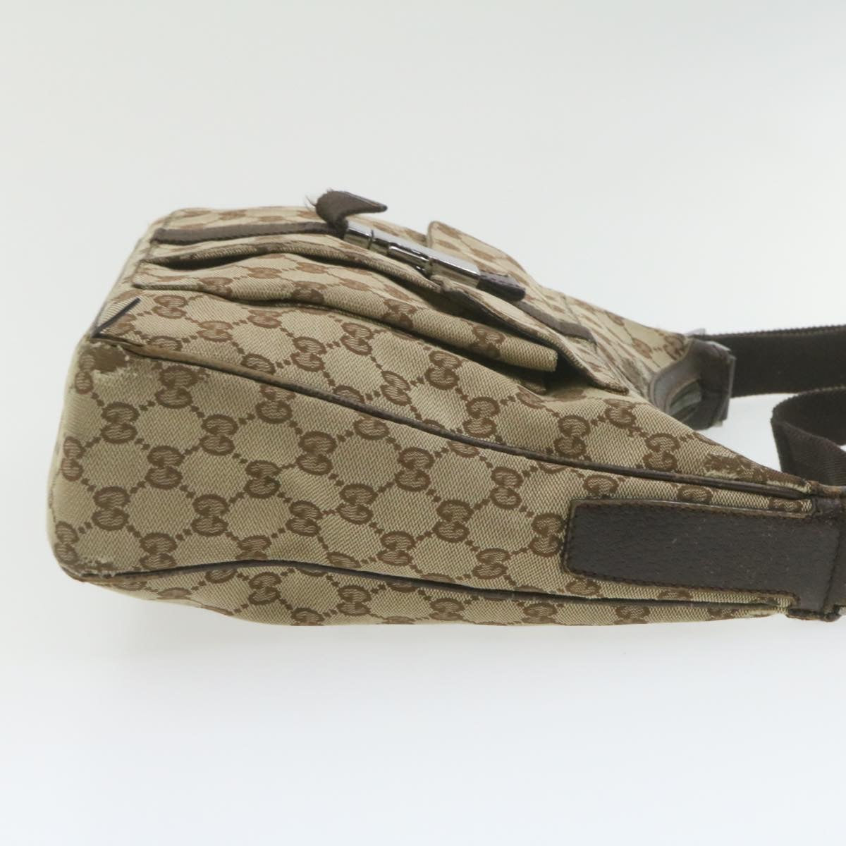 GUCCI Web Sherry Line GG Canvas Hand Shoulder Bag 2Set Beige th1038