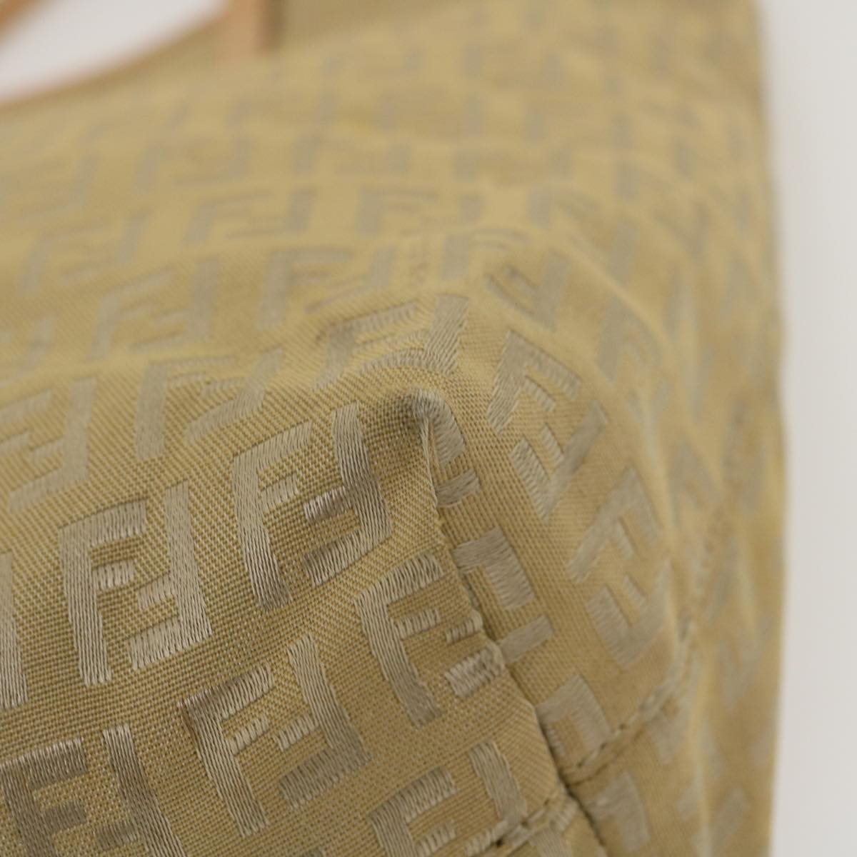 FENDI Zucchino Canvas Tote Bag Beige th2554