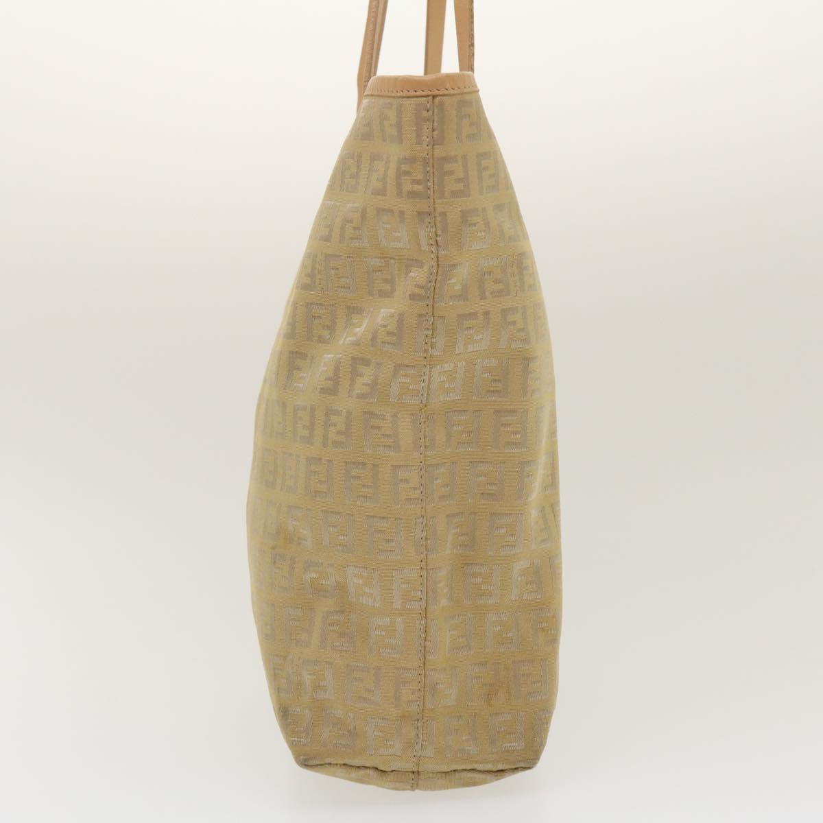 FENDI Zucchino Canvas Tote Bag Beige th2554