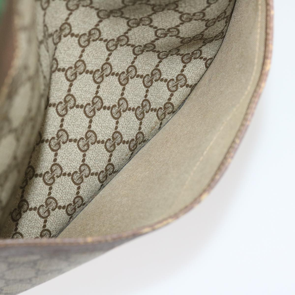 GUCCI Web Sherry Line GG Canvas Tote Bag Red Green Brown th2640
