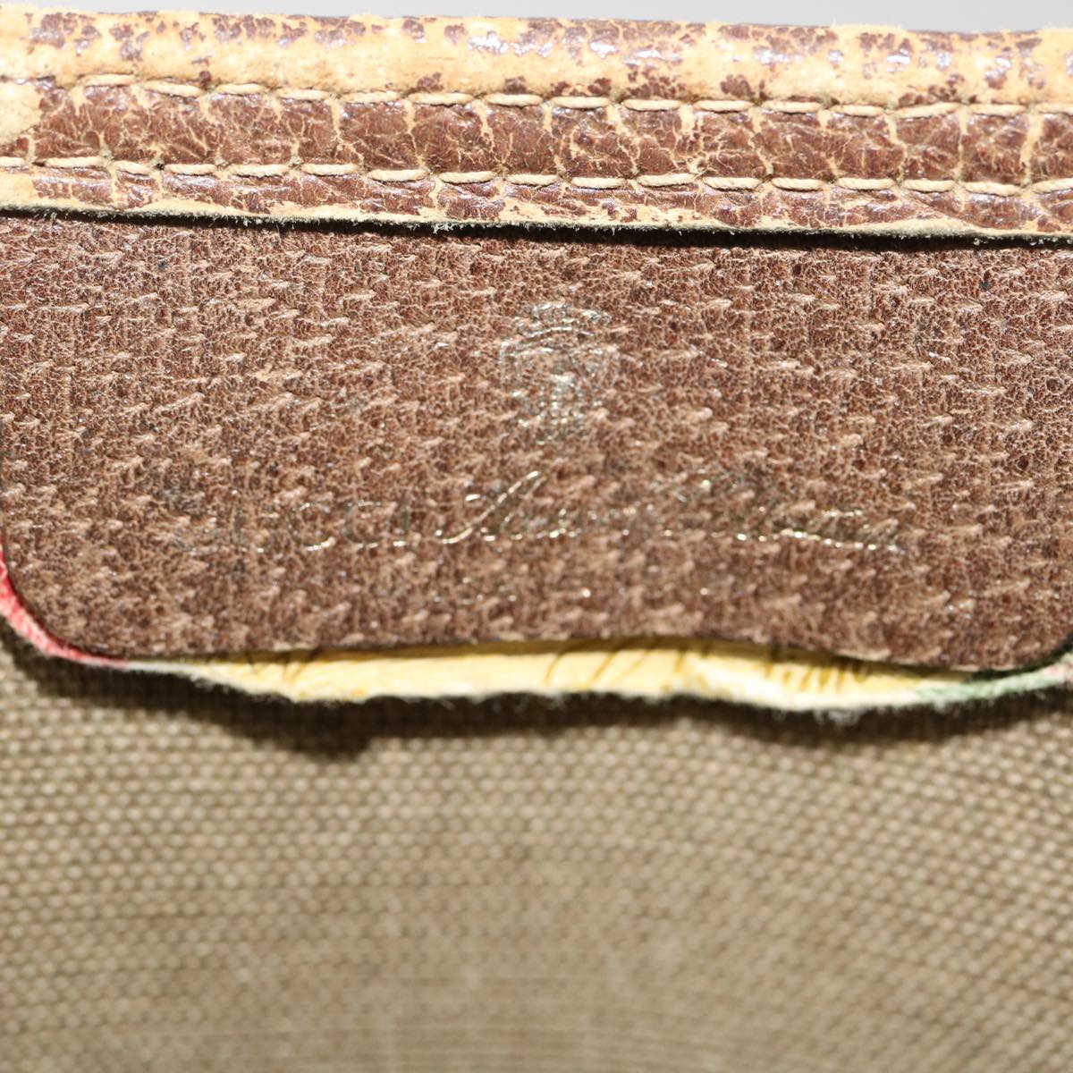 GUCCI Web Sherry Line GG Canvas Tote Bag Red Green Brown th2640