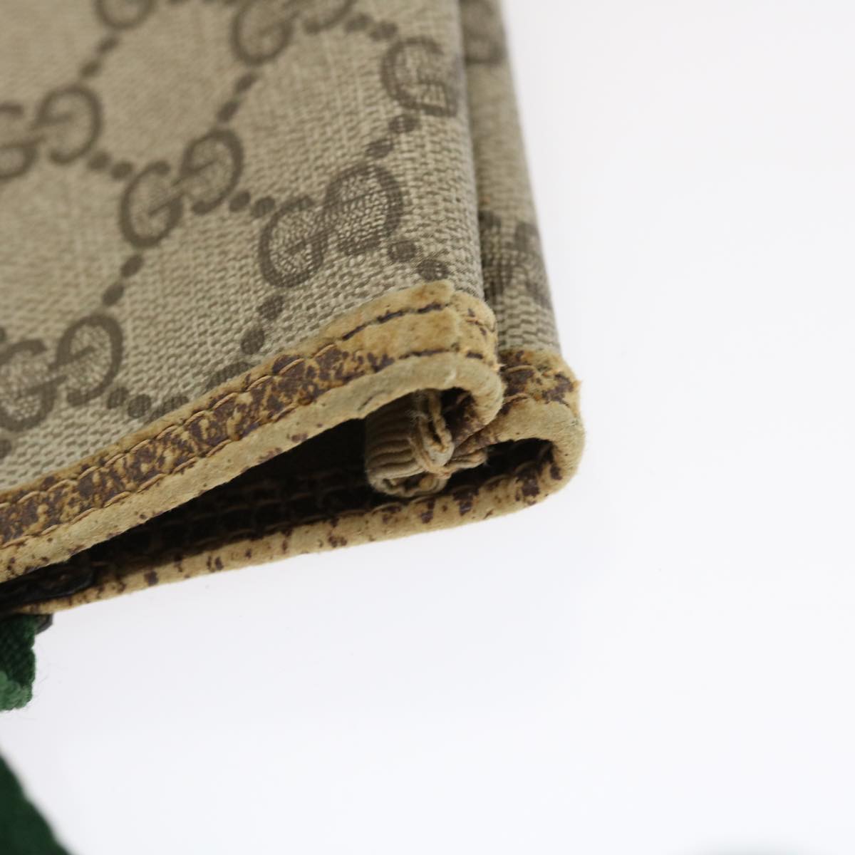 GUCCI Web Sherry Line GG Canvas Tote Bag Red Green Brown th2640