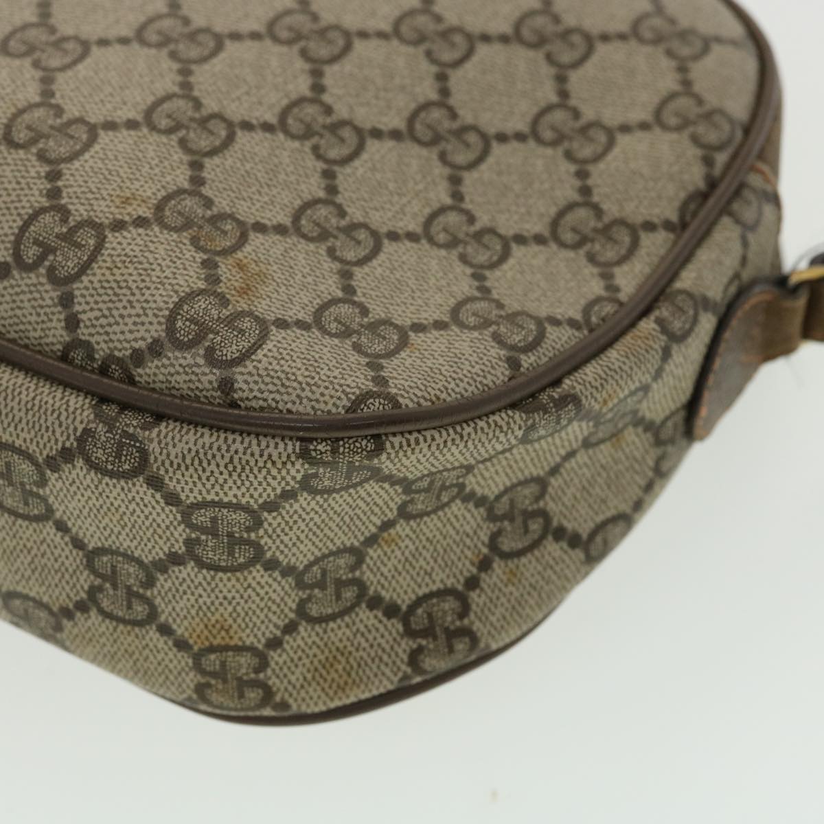 GUCCI GG Canvas Web Sherry Line Clutch Bag PVC Beige Red Green th3090