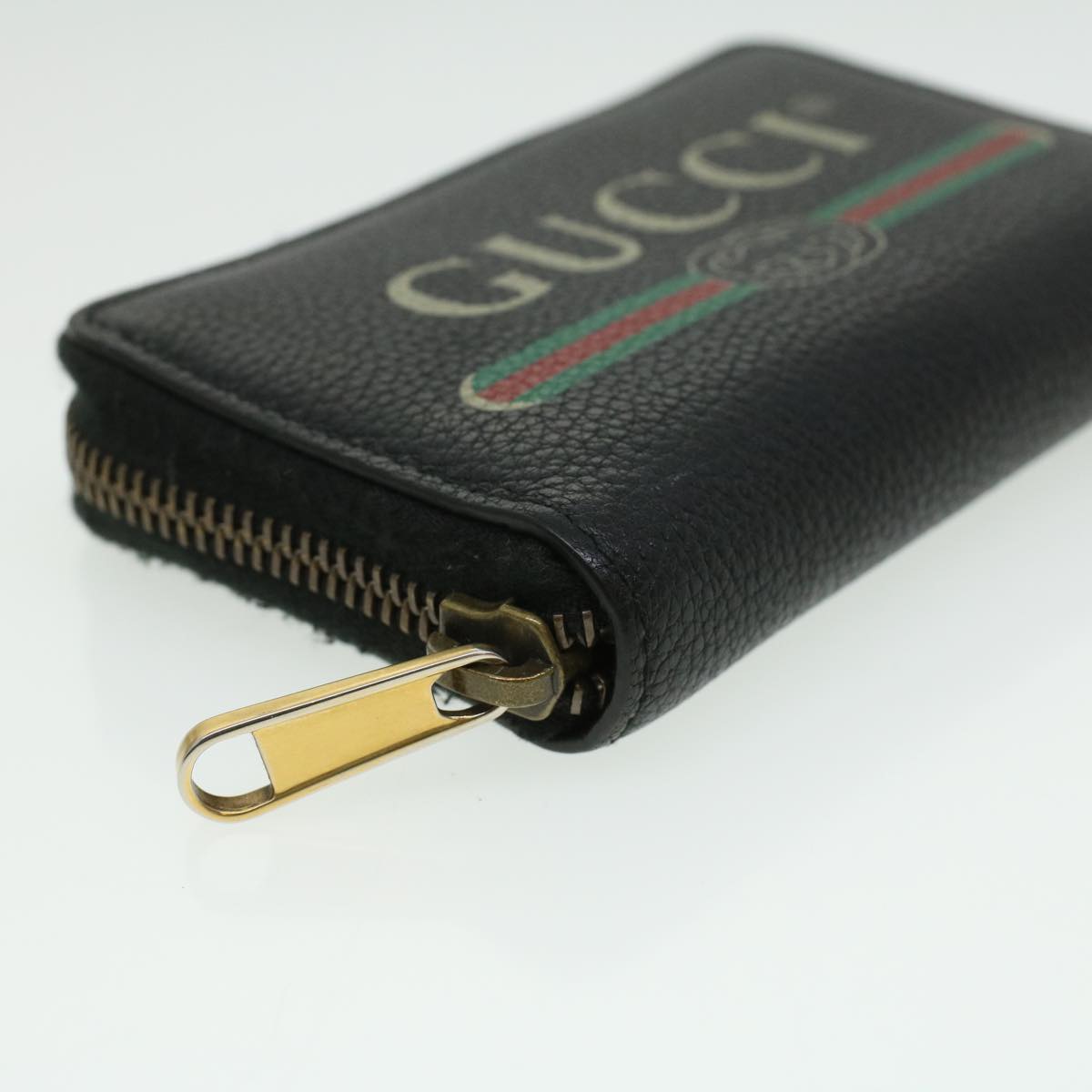 GUCCI Coin Purse Leather Black th3120