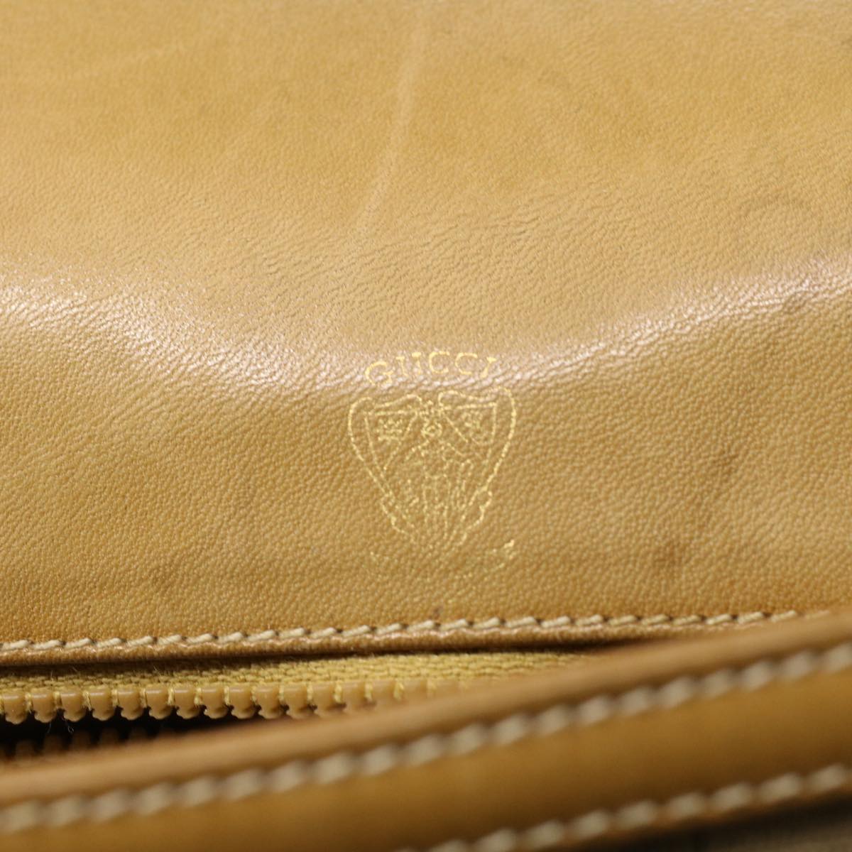 GUCCI Micro GG Canvas Shoulder Bag Beige th3237