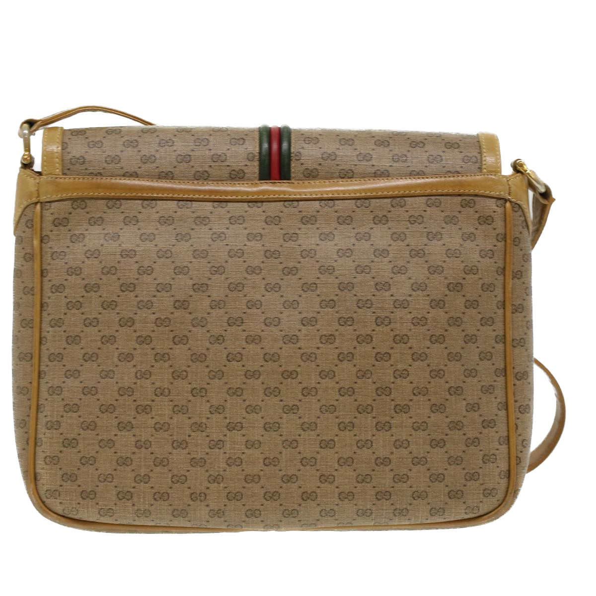 GUCCI Micro GG Canvas Shoulder Bag Beige th3237