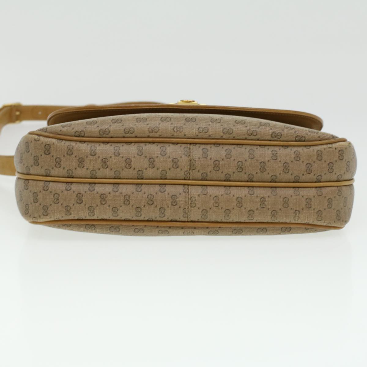 GUCCI Micro GG Canvas Shoulder Bag Beige th3237