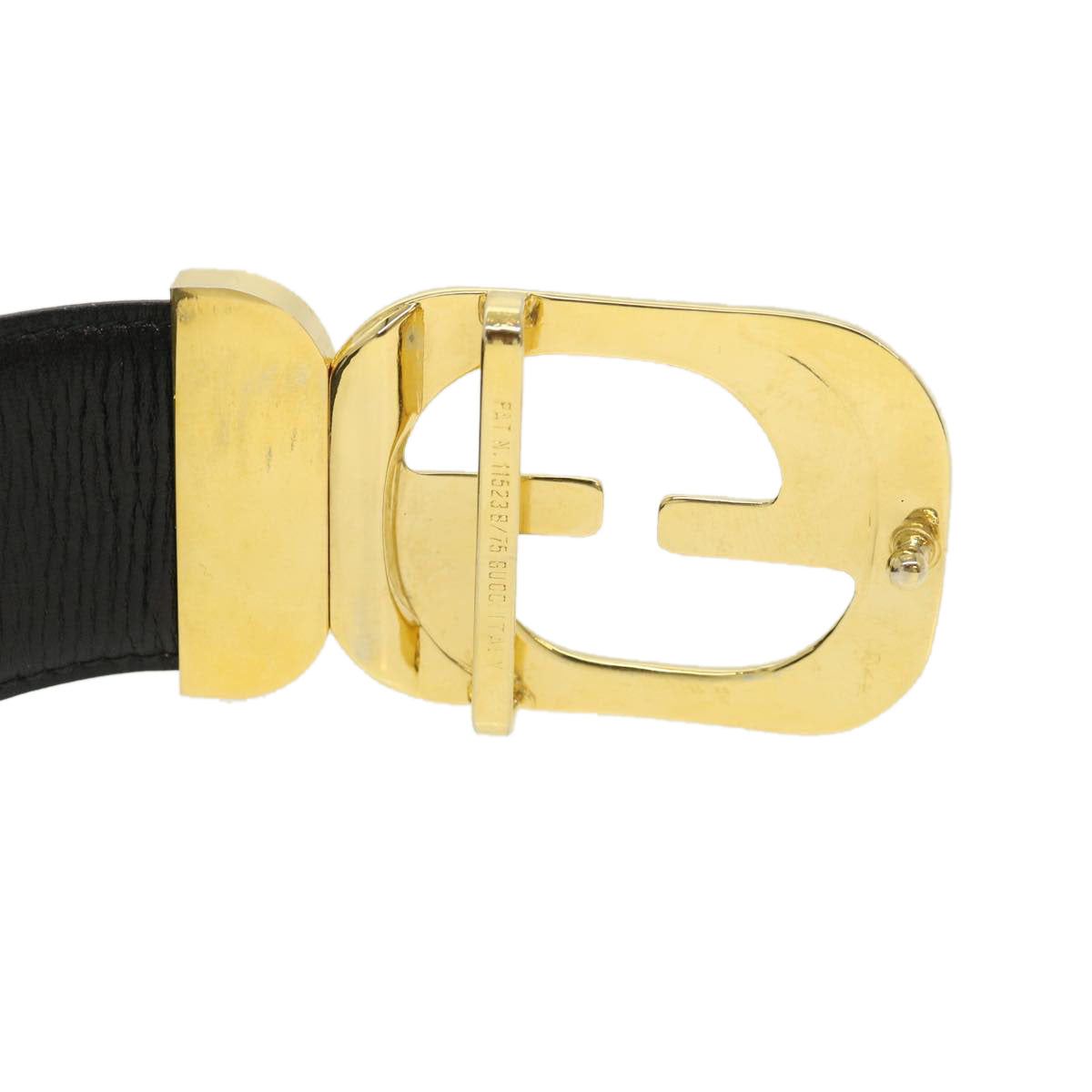 GUCCI Belt Leather 30.7"" Brown th3511