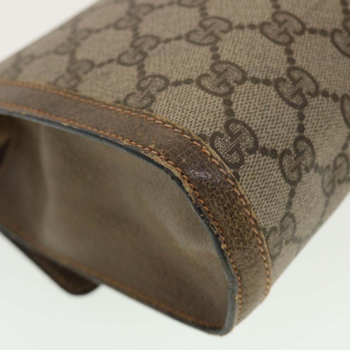 GUCCI GG Canvas Web Sherry Line Clutch Bag Beige Red Green 8901006 th3548