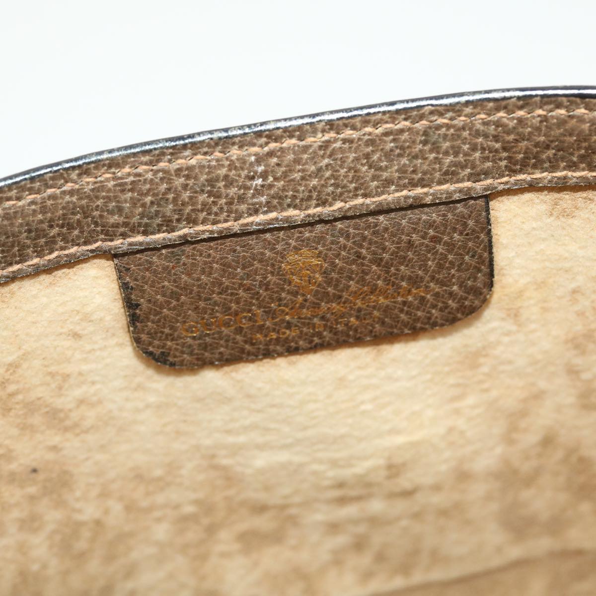 GUCCI GG Canvas Web Sherry Line Clutch Bag Beige Red Green 8901006 th3548