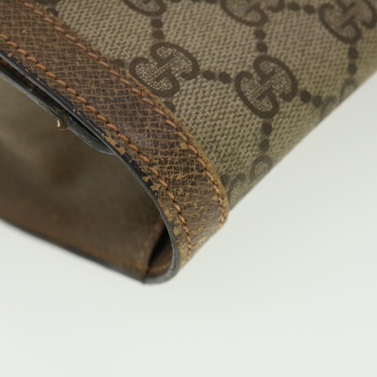 GUCCI GG Canvas Web Sherry Line Clutch Bag Beige Red Green 8901006 th3548