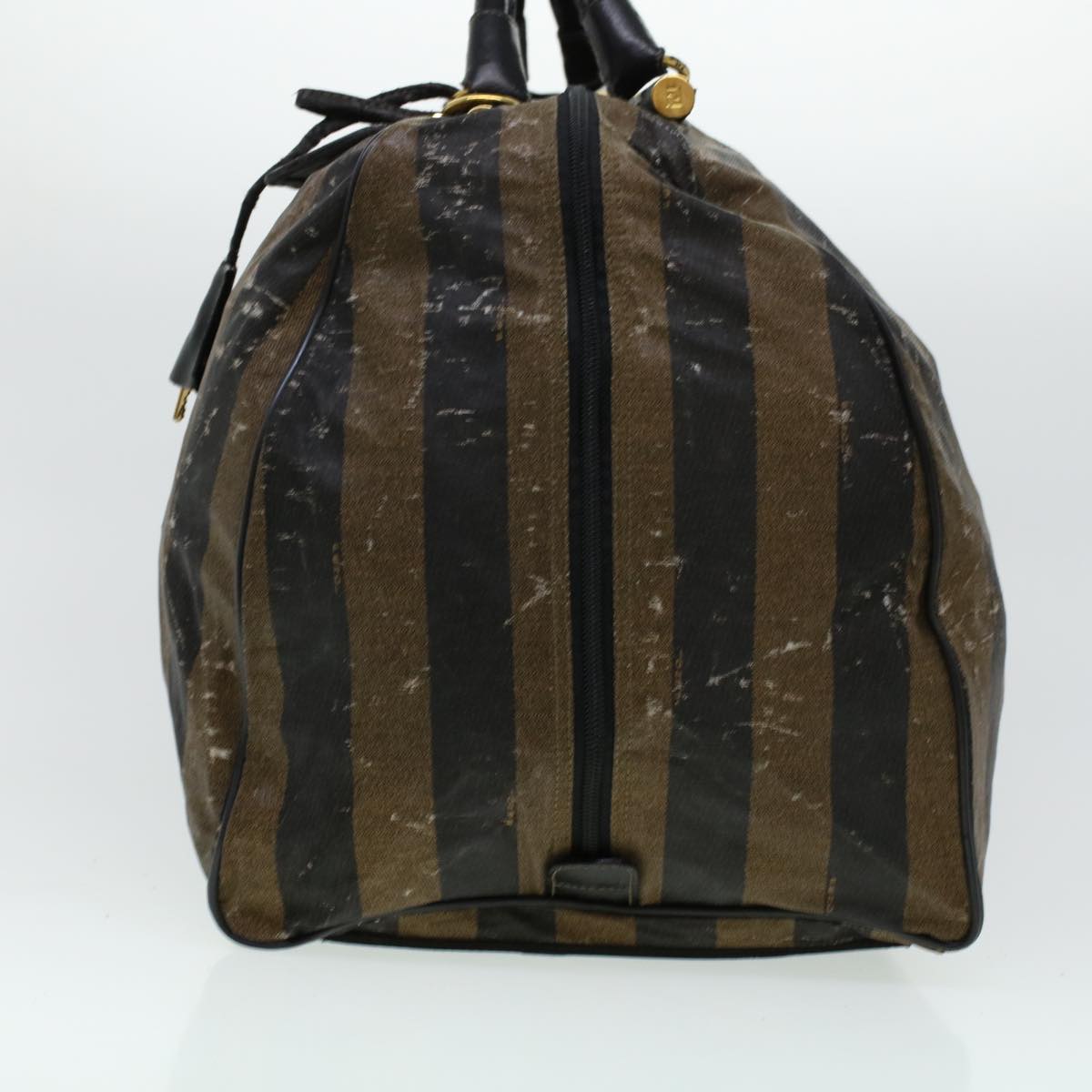 FENDI Pecan Canvas Shoulder Bag 2way Black Brown th3595